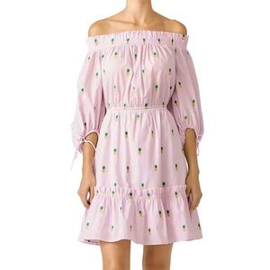 EUC kate spade broom street pineapple off the shoulder dress